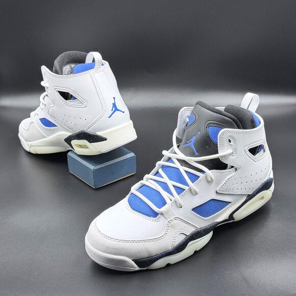 Air Jordan Flight Club 91 GS 'White Hyper Royal' - Picture 10 of 15